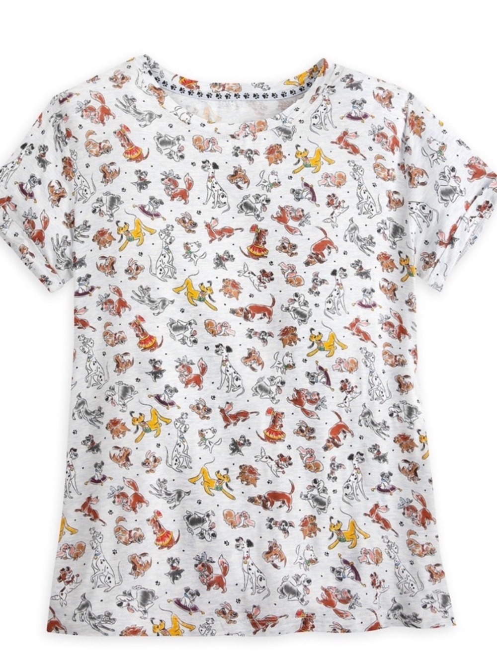 Disney Parks Reigning Dogs Women’s Short Sleeve Tee Shirt Large Lady Pluto
